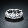 Brass Micro Pave Clear Cubic Zirconia Finger Rings for Women FS-WG796B2-03-1