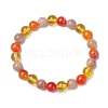 Round Natural Mixed Gemstone Beads Stretch Bracelets for Women BJEW-TA00563-2