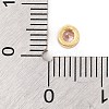 Rack Plating Flat Round Brass Micro Pave Cubic Zirconia Cabochons KK-F874-03G-03-3