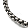 304 Stainless Steel Box Chain Bracelets for Men BJEW-B096-33B-AS-2