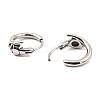 Skull Theme 316 Surgical Stainless Steel Hoop Earrings for Women Men EJEW-D096-04C-AS-2