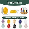 20Pcs 10 Styles Natural & Synthetic Mixed Gemstone Cabochons G-FH0002-56-2