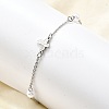 304 Stainless Steel Butterfly Link Bracelets BJEW-C098-01C-P-1