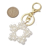 2Pcs Acrylic Imitation Pearl Star & Cat Head Pendant Keychain KEYC-JKC00993-3