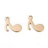 201 Stainless Steel Charms STAS-C017-09G-1