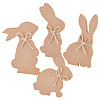 Olycraft 8 Sets 4 Style DIY Easter Wood Pendant Decorations DJEW-OC0001-42-1