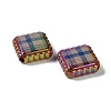 Rainbow Iridescent Printed Opaque Acrylic Beads OACR-D316-01C-02-2