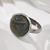 Half Round Natural Indian Agate Finger Rings RJEW-M062-01P-22-5