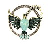 Peach Dove in the Ring Alloy Rhinestone Brooch for Backpack Clothes PW-WGE0FE6-01-1