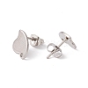 Non-Tarnish 201 Stainless Steel Stud Earring Findings with Hole EJEW-A071-07P-2