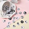 50Pcs Retro Black and White Picture Glass Cabochons GGLA-SZ0001-24-6