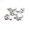 Platinum Plated Alloy Letter Pendants PALLOY-J718-01P-R-2