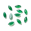 Dyed & Heated Natural Green Onyx Agate Cabochons G-G975-02-1