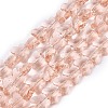 Transparent Glass Beads Strands GLAA-Q118-01A-B11-1