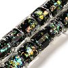 Handmade Dichroic Foil Glass Beads Strands DICH-U001-09G-1