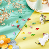 60Pcs 6 Colors Spray Painted Eco-Friendly Alloy Lobster Claw Clasps FIND-PH0004-93-2