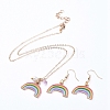 Pendant Necklaces and Dangle Earrings Jewelry Sets SJEW-JS01087-1
