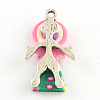 Handmade Zinc Alloy Polymer Clay Girl Pendants CLAY-Q222-02-3