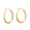 Rack Plating Oval Brass Hoop Earrings EJEW-N055-28G-RS-1