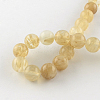 Coffee Watermelon Stone Glass Round Bead Strands G-R342-8mm-18-2