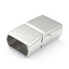 304 Stainless Steel Magnetic Clasps with Glue-in Ends STAS-O148-02P-2