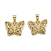 Brass Micro Pave Clear Cubic Zirconia Pendants ZIRC-J025-02G-1