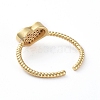 Adjustable Brass Cuff Finger Rings X-RJEW-G096-23G-3