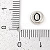 925 Sterling Silver Flat Round with Letter Beads LS-STER-G044-01AS-O-3
