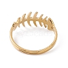 Ion Plating(IP) 201 Stainless Steel Fishbone Adjustable Ring for Women RJEW-K238-12G-2