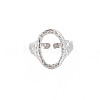 Non-Tarnish 304 Stainless Steel Open Oval Wide Cuff Ring for Women LS-RJEW-S405-167P-1