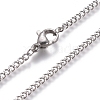 Unisex 304 Stainless Steel Curb Chain/Twisted Chain Necklaces STAS-D0002-34P-3