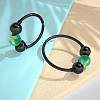 316L Surgical Stainless Steel & Round Synthetic Opal Hoop Cartilage Earrings WG5E20C-01-1