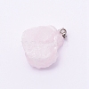 Natural Rose Quartz Pendants G-CJC0002-02C-2