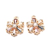 Brass Cubic Zirconia Charms X-KK-Q761-32G-NF-4