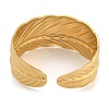 Real 18K Gold Plated 304 Stainless Steel Cuff Bangles BJEW-L695-001G-02-3