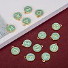 Initial Letter A~Z Alphabet Enamel Charms ENAM-X0018-01-6