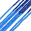 2 Colors Transparent Glass Beads Strands GLAA-G093-01E-1