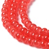 Baking Painted Imitation Jade Glass Round Bead Strands DGLA-Q021-4mm-32-4