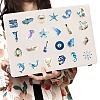 50Pcs Ocean Theme PVC Plastic Sticker PW-WG4D5D9-01-2