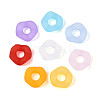 Frosted Transparent Acrylic European Beads OACR-Q197-05-1