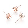 304 Stainless Steel Stud Earring Findings STAS-D448-087RG-8mm-1