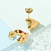 Ion Plating(IP) 304 Stainless Steel Stud Earrings EJEW-A118-07G-04-3