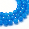 Baking Painted Imitation Jade Glass Round Bead Strands X-DGLA-Q021-10mm-13-1