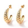 PVD Vacuum Plating 304 Stainless Steel Croissant Stud Earrings for Women EJEW-F280-08G-1