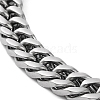 304 Stainless Steel Cuban Link Chain Bracelet for Men Women BJEW-C048-04P-2