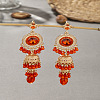 Alloy Acrylic Dangle Stud Earrings FS-WG31A95-11-1