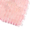 Natural Rose Quartz Woven Eye Mask AJEW-P074-11C-3