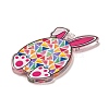 Easter Printed Transparent Acrylic Pendants MACR-P042-A05-2