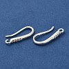 Rack Plating Brass Micro Pave Clear Cubic Zirconia Earring Hooks KK-A231-12S-2