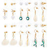 2 Sets 2 Styles Alloy Earring Sets EJEW-GA0001-06-1